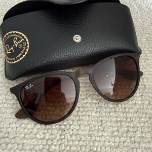 Ray-Ban Matte Brown Frame with Brown Gradient Lenses Sunglasses